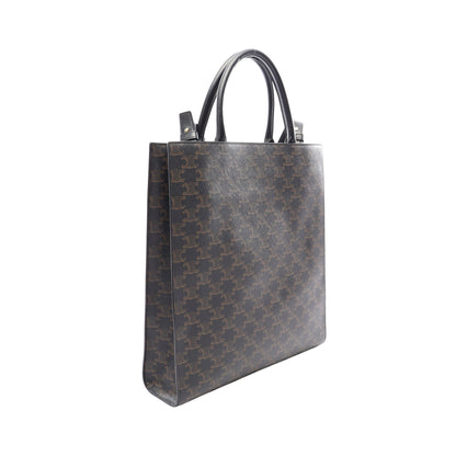 ミディアム バーティカル カバ トリオンフ 2WAY ハンドバッグ トートバッグ PVC レザー ブラック ブラウン セリーヌ バッグ CELINE