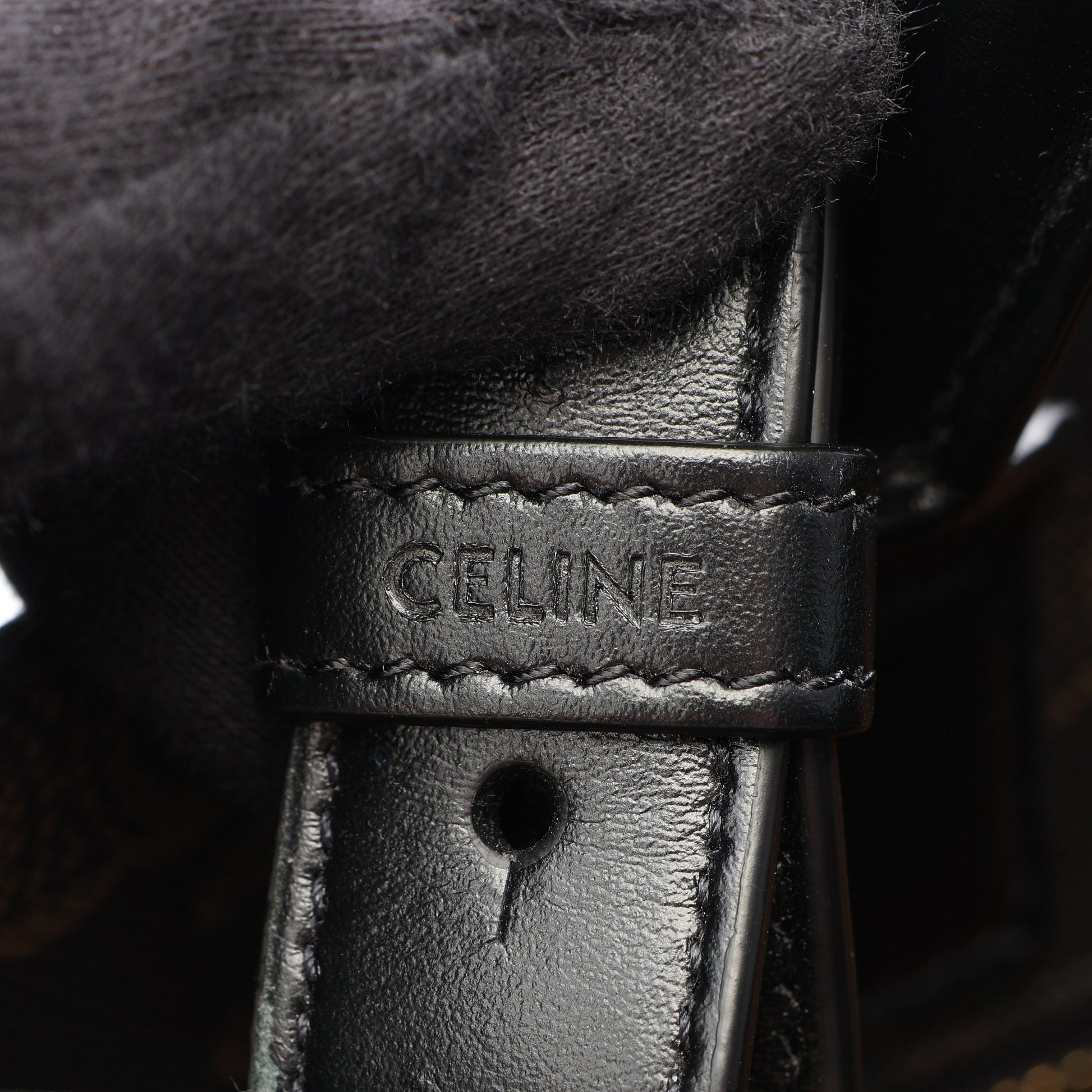 ミディアム バーティカル カバ トリオンフ 2WAY ハンドバッグ トートバッグ PVC レザー ブラック ブラウン セリーヌ バッグ CELINE