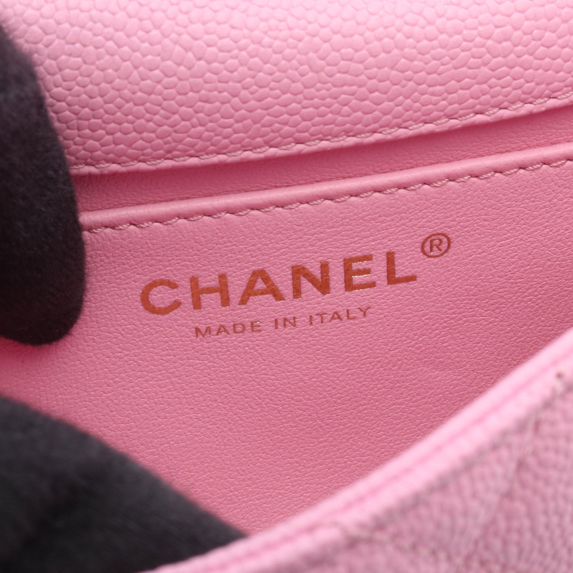 マトラッセ Wチェーンショルダーバッグ キャビアスキン ピンク ゴールド金具 シャネル バッグ CHANEL