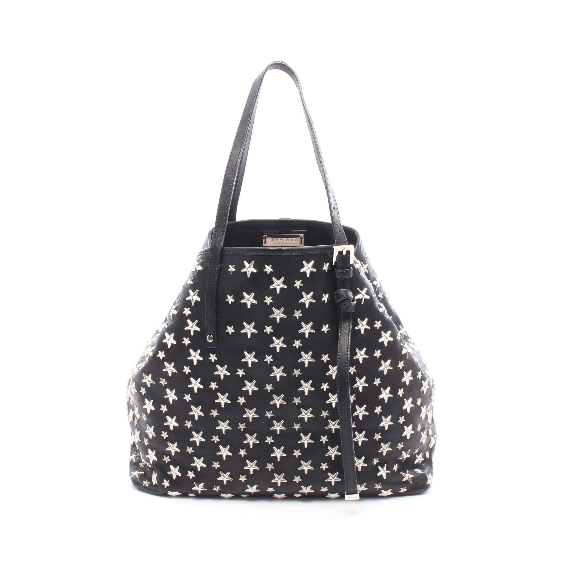 SASHA サシャM スタースタッズ ハンドバッグ トートバッグ レザー ブラック ジミーチュウ バッグ JIMMY CHOO
