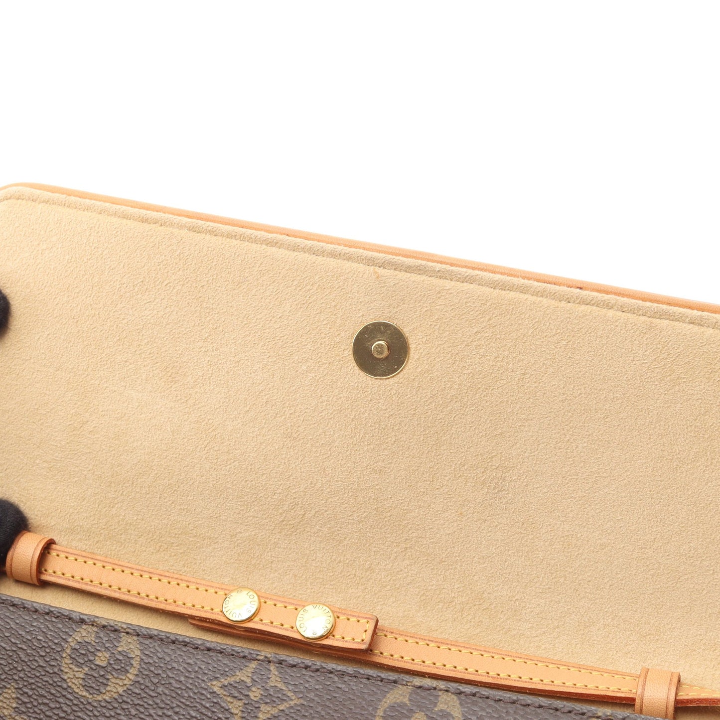 ポシェットツインGM モノグラム ショルダーバッグ PVC レザー ブラウン ルイヴィトン バッグ LOUIS VUITTON