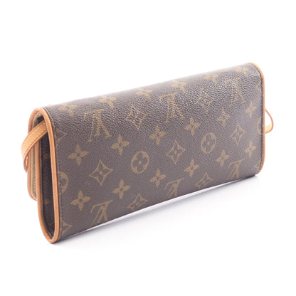 ポシェットツインGM モノグラム ショルダーバッグ PVC レザー ブラウン ルイヴィトン バッグ LOUIS VUITTON