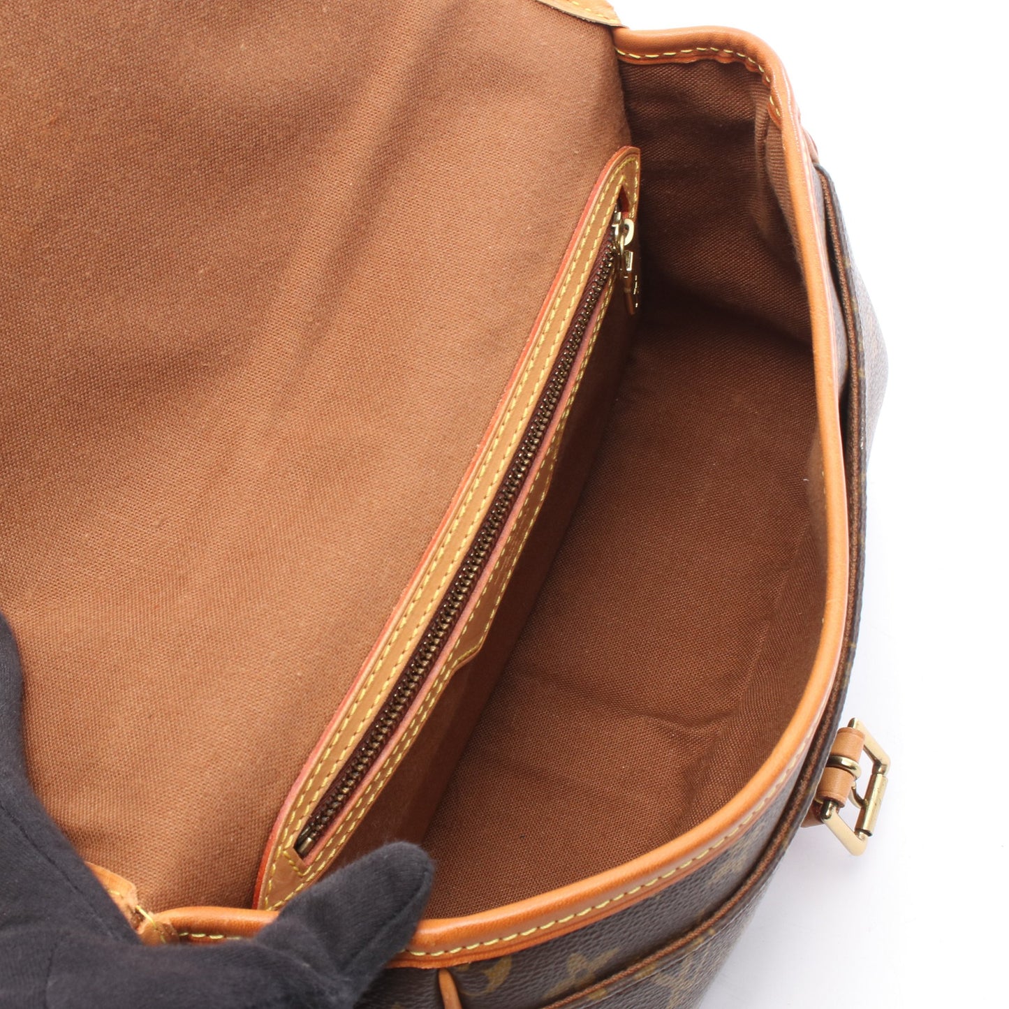 ソローニュ モノグラム ショルダーバッグ PVC レザー ブラウン ルイヴィトン バッグ LOUIS VUITTON