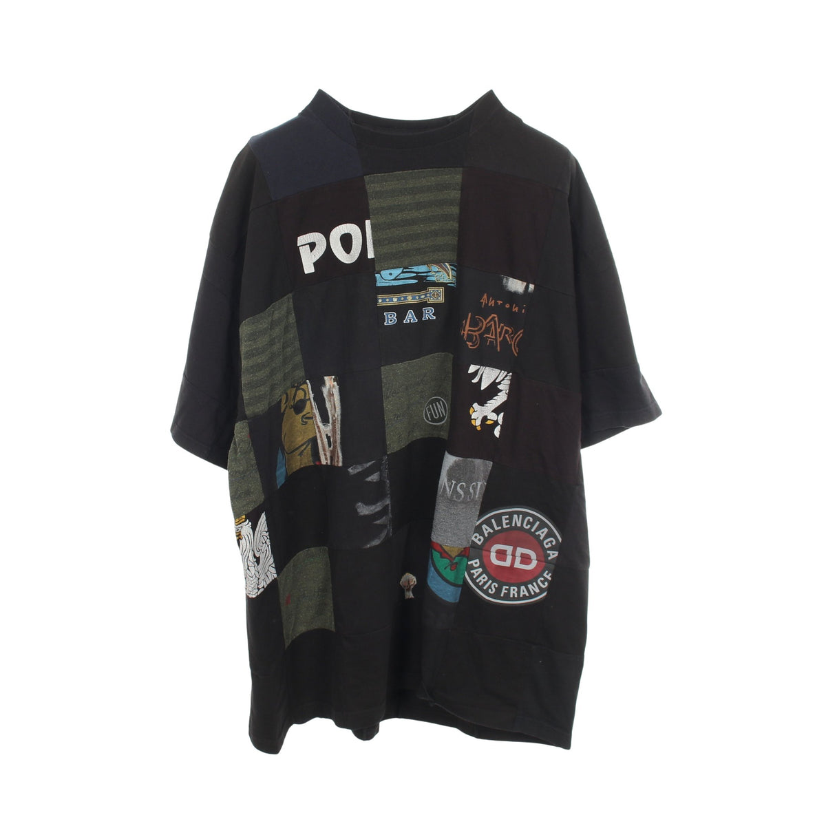 LIMITED EDITION 276着限定 オーバーサイズ 再構築 半袖Tシャツ コットン ブラック マルチカラー バレンシアガ