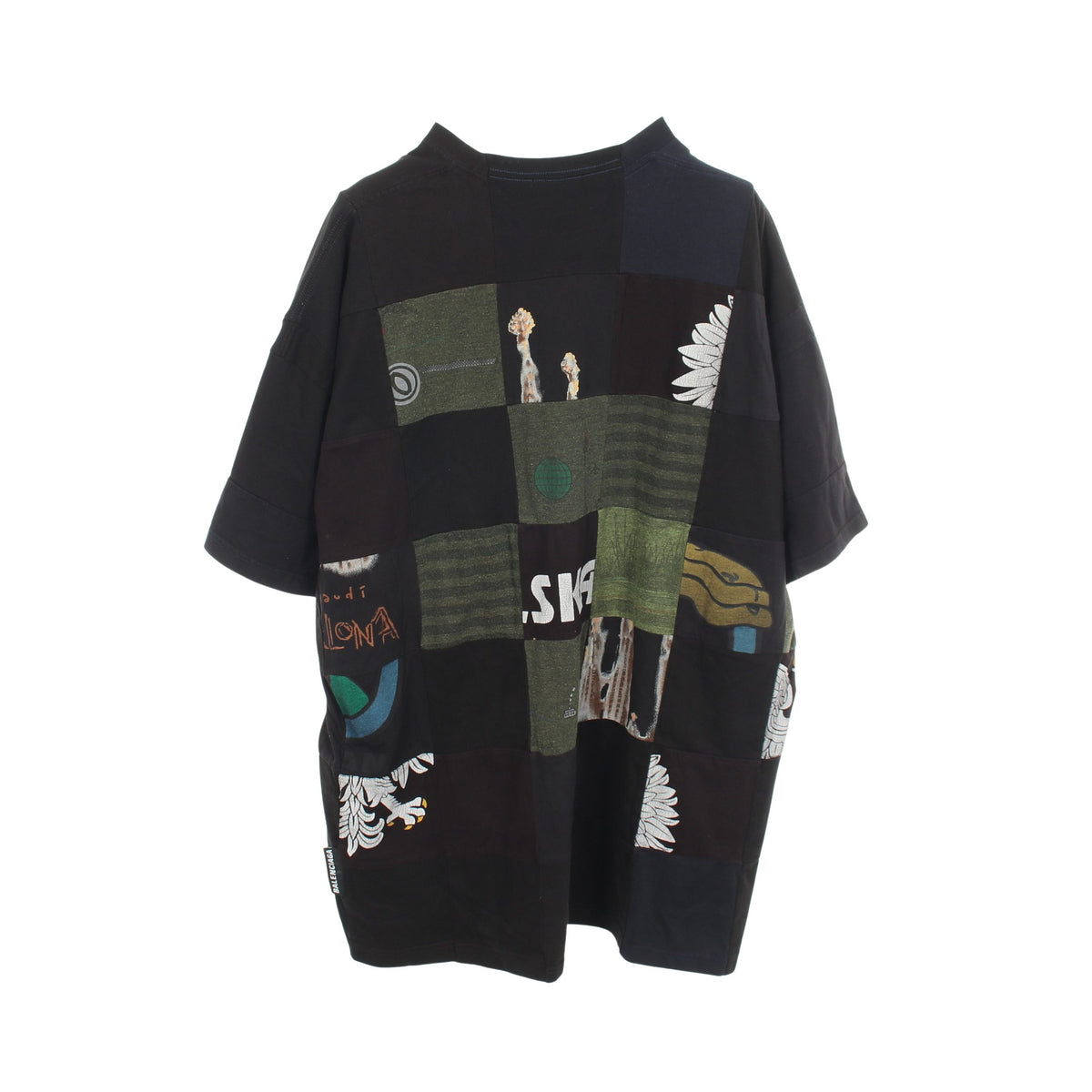 LIMITED EDITION 276着限定 オーバーサイズ 再構築 半袖Tシャツ コットン ブラック マルチカラー バレンシアガ