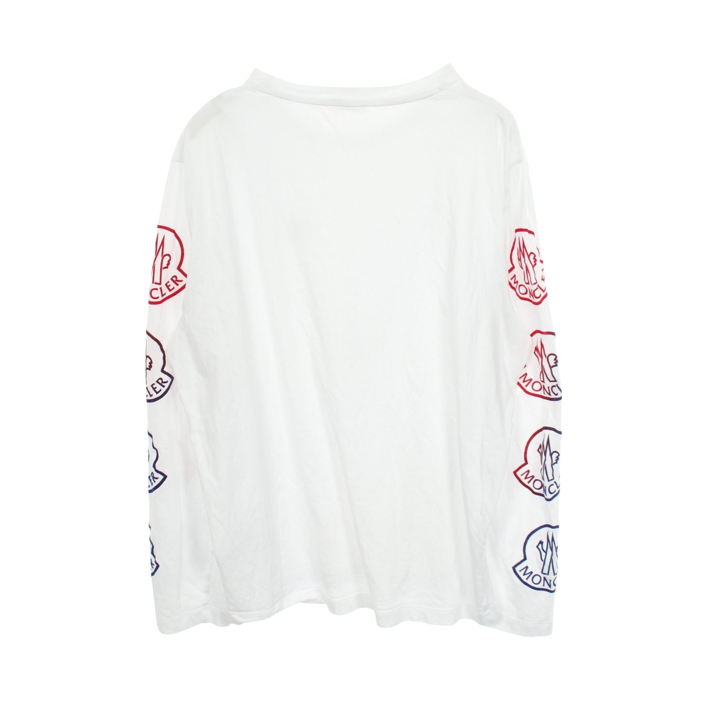 アームロゴ 長袖Tシャツ コットン ホワイト モンクレール