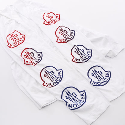 アームロゴ 長袖Tシャツ コットン ホワイト モンクレール