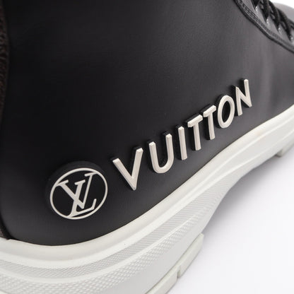 LV スクァッド ライン ハイカットスニーカー レザー ブラック ホワイト ブラウン ルイヴィトン