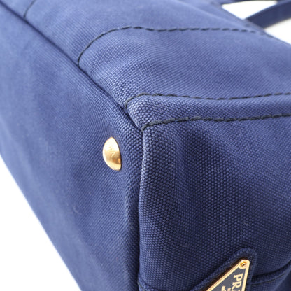 CANAPA カナパ 2WAY ハンドバッグ トートバッグ キャンバス ネイビー プラダ