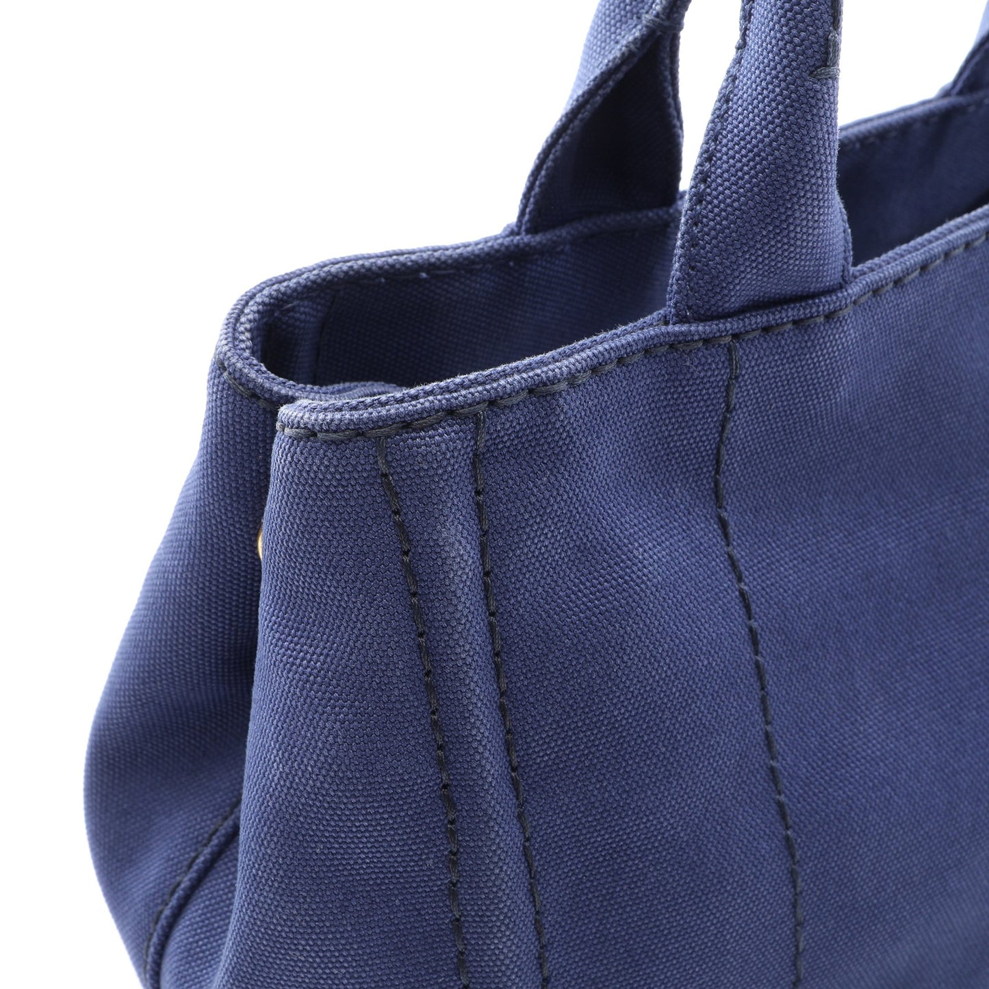 CANAPA カナパ 2WAY ハンドバッグ トートバッグ キャンバス ネイビー プラダ