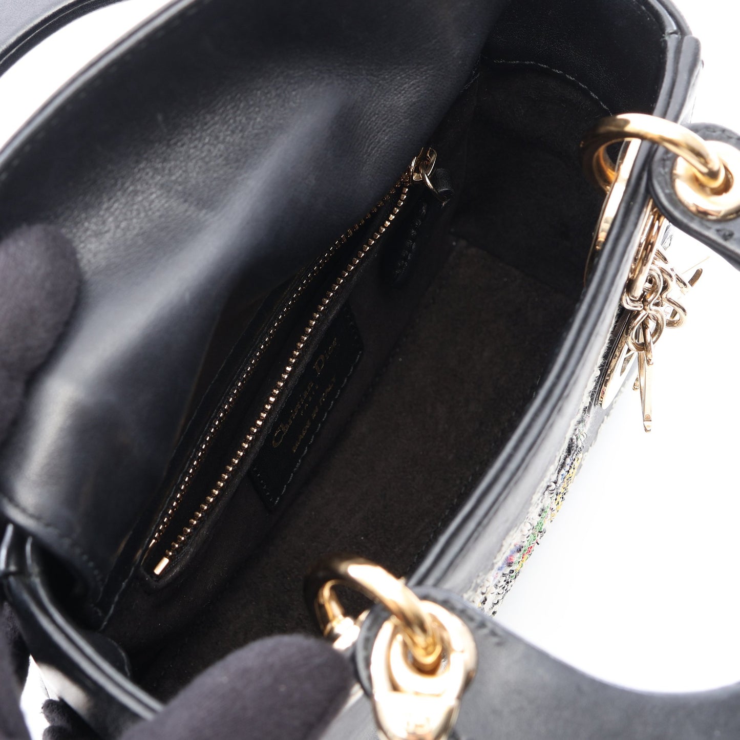 Christian Dior × Niki de Saint Phalle LADY DIOR MINI レディディオール ミニ ビーズ 2WAY ハンドバッグ レザー ブラック クリスチャンディオール