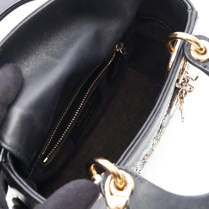 Christian Dior × Niki de Saint Phalle LADY DIOR MINI レディディオール ミニ ビーズ 2WAY ハンドバッグ レザー ブラック クリスチャンディオール