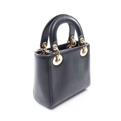 Christian Dior × Niki de Saint Phalle LADY DIOR MINI レディディオール ミニ ビーズ 2WAY ハンドバッグ レザー ブラック クリスチャンディオール