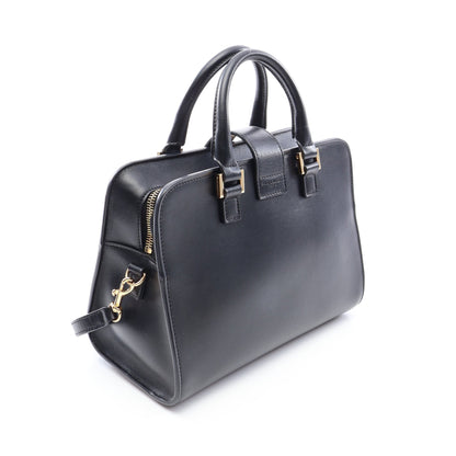 YSLライン ベイビー モノグラム カバス 2WAY ハンドバッグ レザー ブラック サンローランパリ