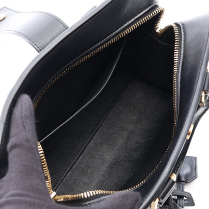 YSLライン ベイビー モノグラム カバス 2WAY ハンドバッグ レザー ブラック サンローランパリ