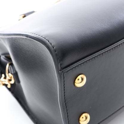 YSLライン ベイビー モノグラム カバス 2WAY ハンドバッグ レザー ブラック サンローランパリ