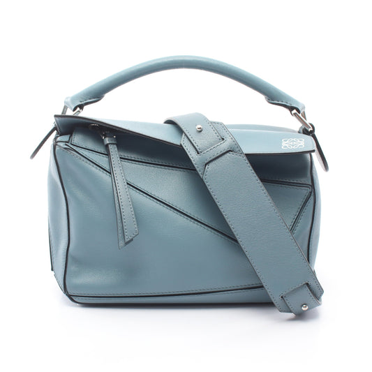 PUZZLE BAG SMALL パズルバッグ スモール 2WAY ショルダーバッグ レザー ブルーグレー ロエベ バッグ LOEWE
