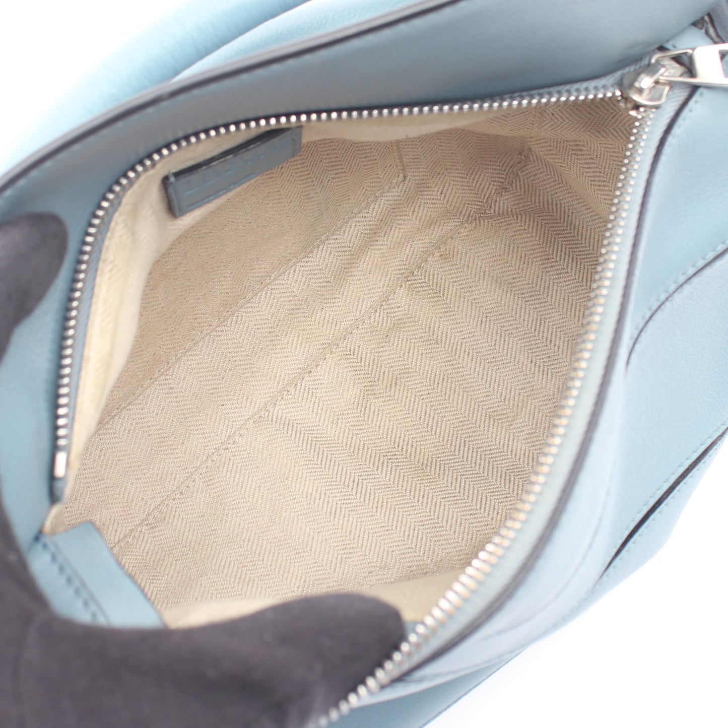 PUZZLE BAG SMALL パズルバッグ スモール 2WAY ショルダーバッグ レザー ブルーグレー ロエベ
