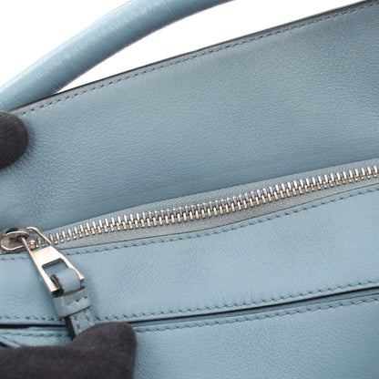 PUZZLE BAG SMALL パズルバッグ スモール 2WAY ショルダーバッグ レザー ブルーグレー ロエベ