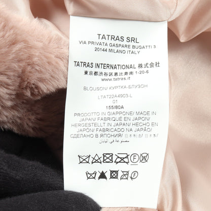BARBRA エコファー スタンドカラー ジャケット ピンクベージュ タトラス