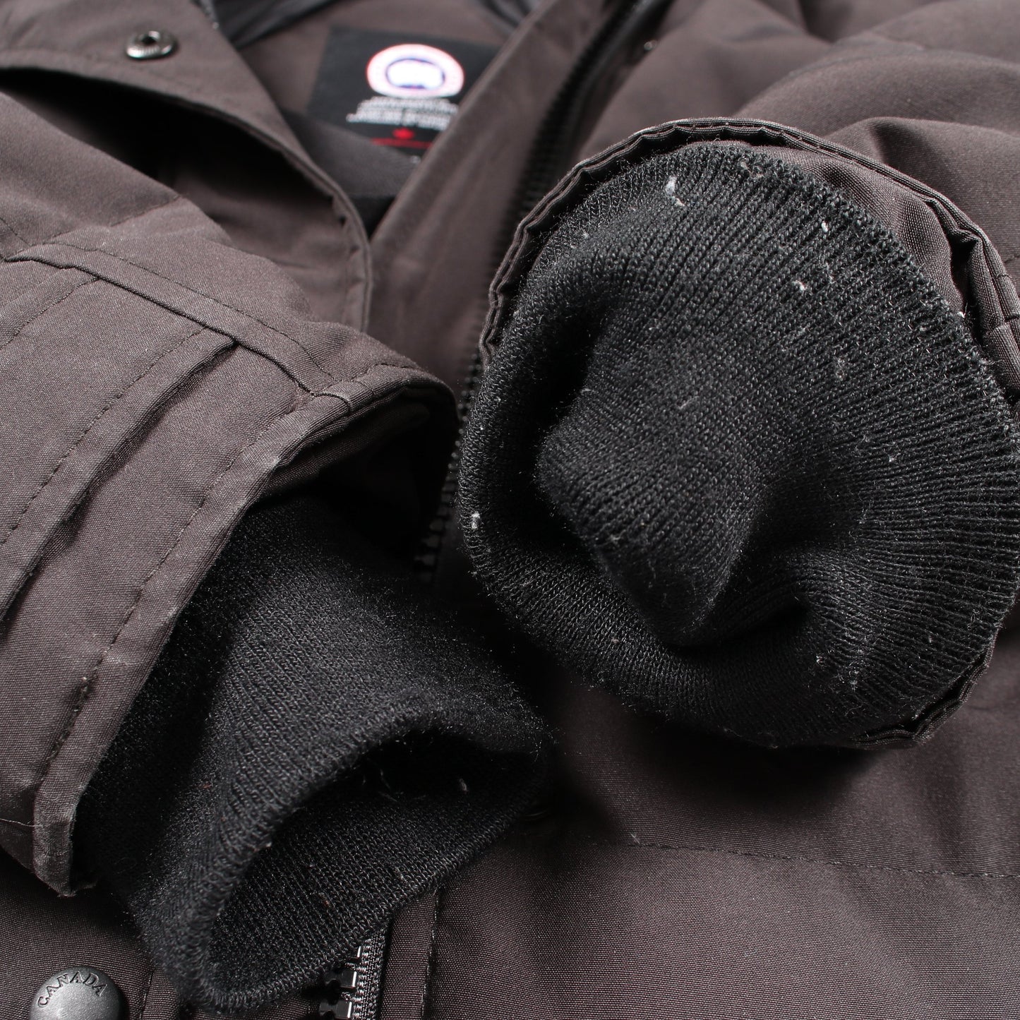SHELBURNE PARKA シェルバーン パーカ フード付き ダウンコート コットン ブラック カナダグース