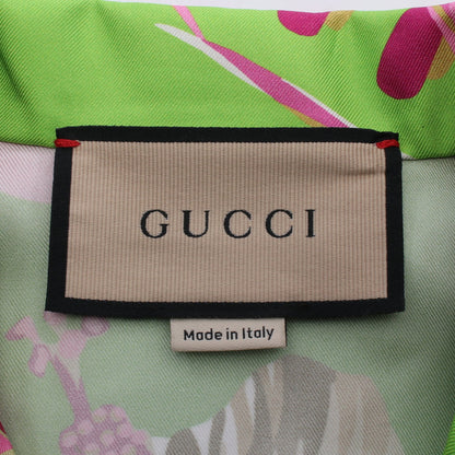 フローラルプリント 総柄 半袖 シャツ シルク グリーン マルチカラー グッチ トップス GUCCI