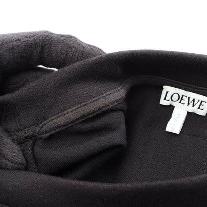Cropped Draped T-Shirt アナグラム ロゴ アシンメトリー カットソー コットン ブラック ロエベ