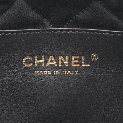 CHANEL 22 ミニ コンビ金具 2WAY チェーンショルダーバッグ レザー ブラック シャネル