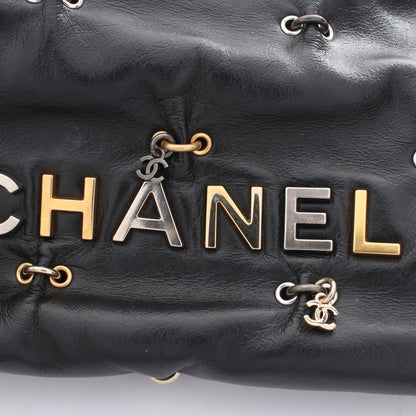 CHANEL 22 ミニ コンビ金具 2WAY チェーンショルダーバッグ レザー ブラック シャネル