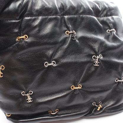 CHANEL 22 ミニ コンビ金具 2WAY チェーンショルダーバッグ レザー ブラック シャネル