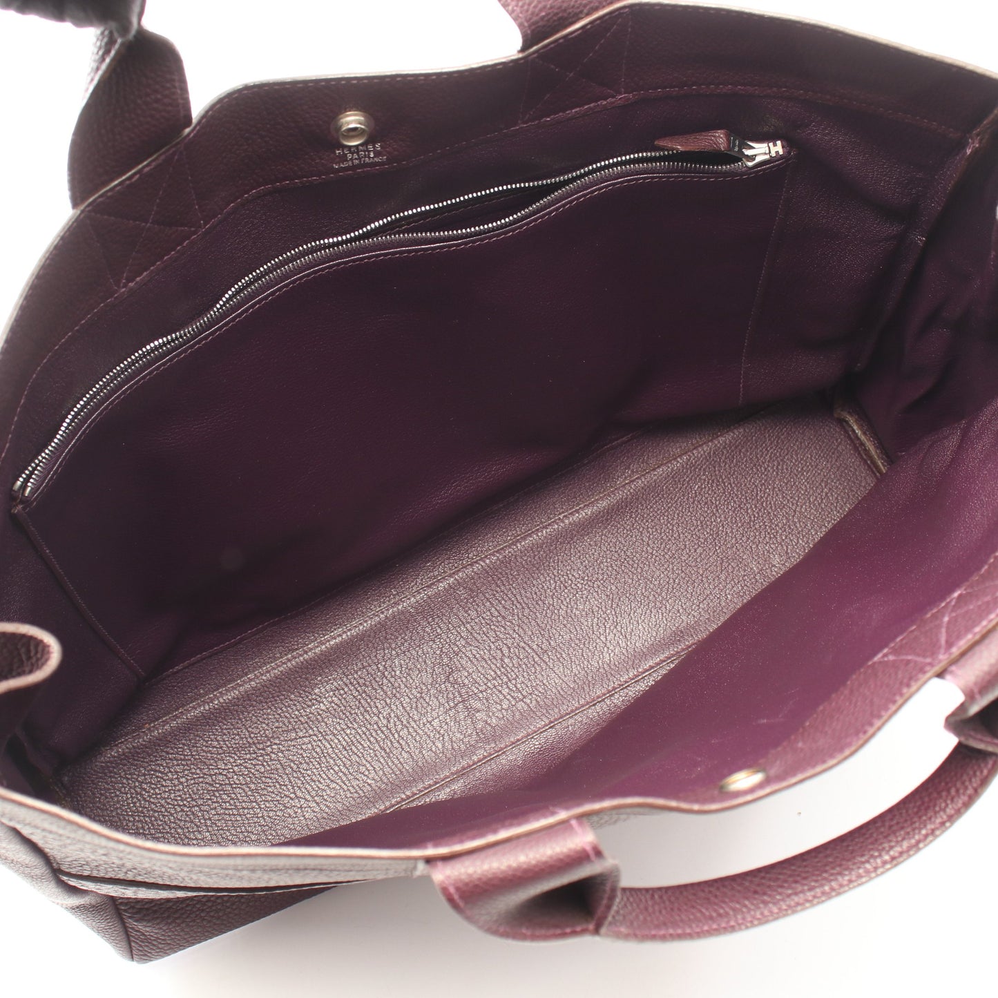 フールトゥMM レザン ハンドバッグ トートバッグ トゴ パープル シルバー金具 □F刻印 エルメス バッグ HERMES