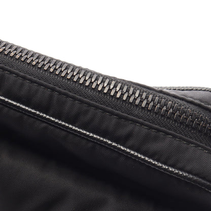 Re-Nylon ショルダーバッグ ナイロン サフィアーノレザー ブラック プラダ