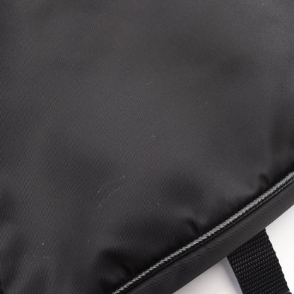 Re-Nylon ショルダーバッグ ナイロン サフィアーノレザー ブラック プラダ