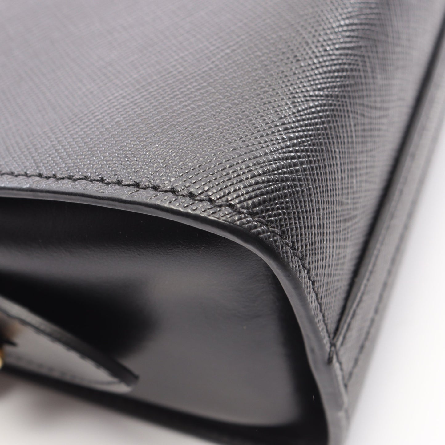 SAFFIANO SOFT CALF ショルダーバッグ サフィアーノレザー ブラック プラダ