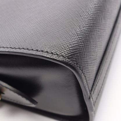 SAFFIANO SOFT CALF ショルダーバッグ サフィアーノレザー ブラック プラダ