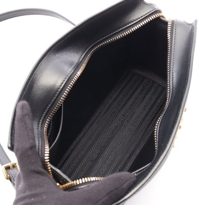 SAFFIANO SOFT CALF ショルダーバッグ サフィアーノレザー ブラック プラダ