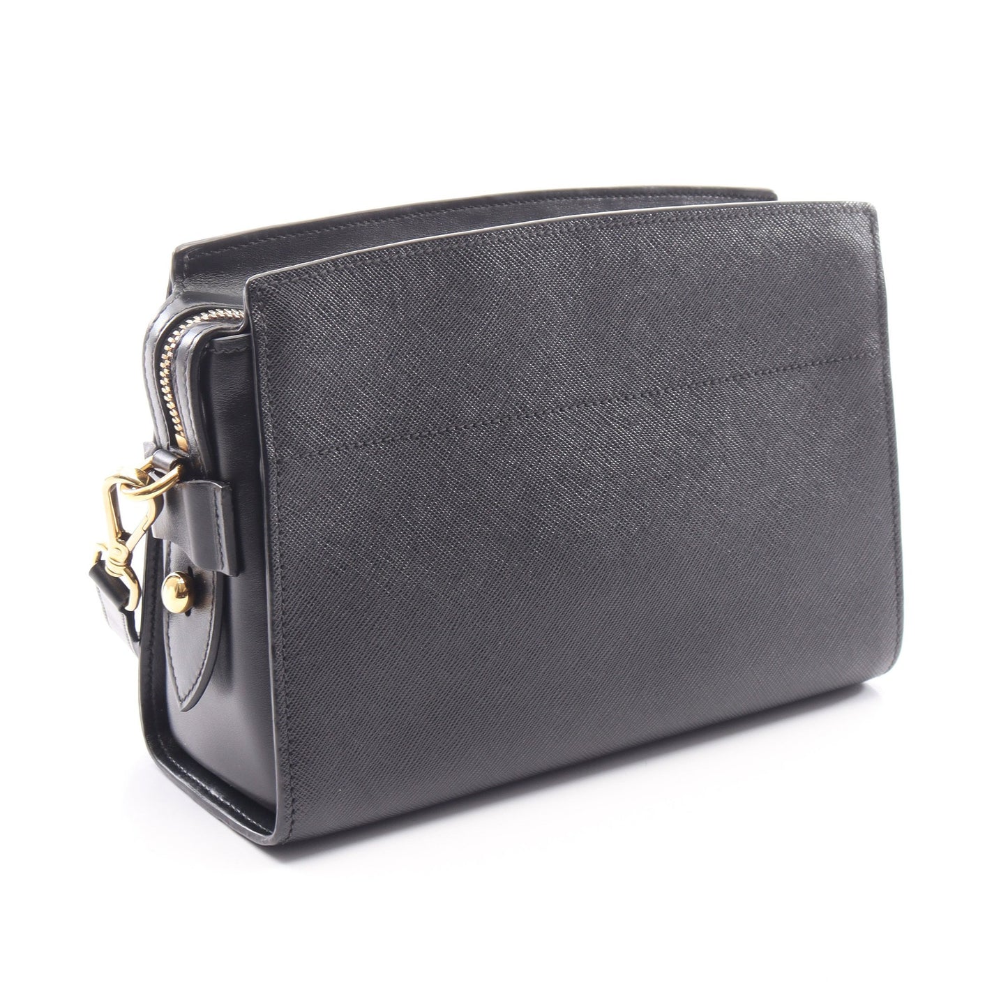 SAFFIANO SOFT CALF ショルダーバッグ サフィアーノレザー ブラック プラダ