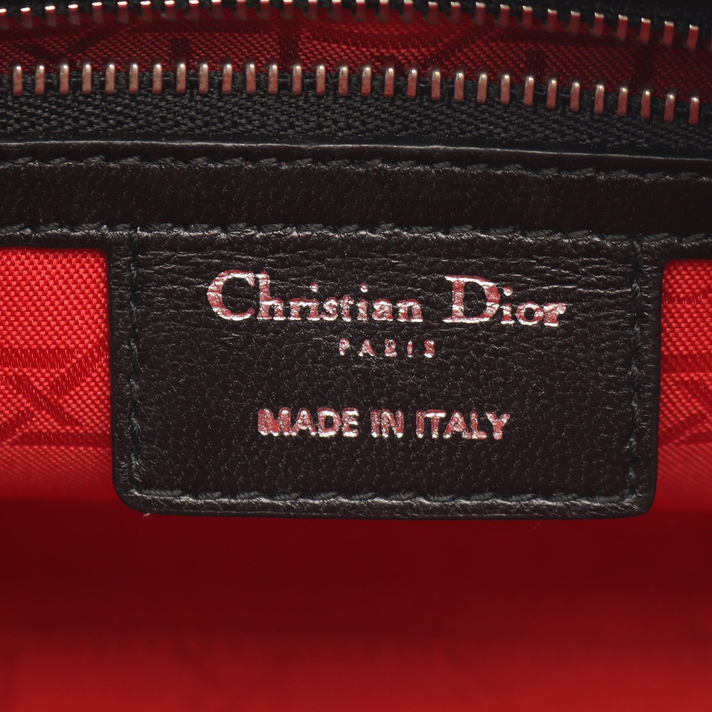 LADY DIOR レディディオール カナージュ 2WAY ハンドバッグ レザー ブラック クリスチャンディオール