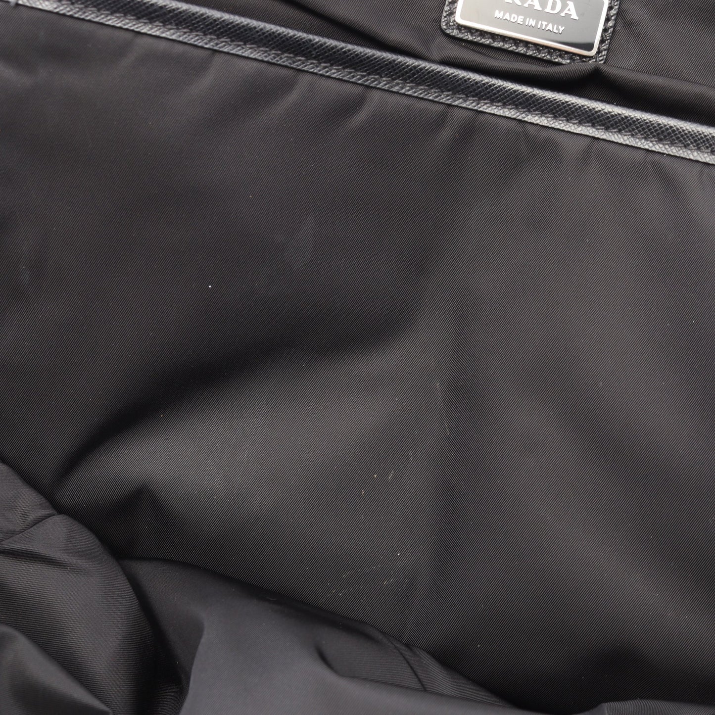 Re-Nylon バックパック リュックサック ナイロン サフィアーノレザー ブラック プラダ バッグ PRADA