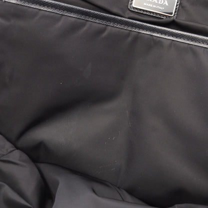 Re-Nylon バックパック リュックサック ナイロン サフィアーノレザー ブラック プラダ バッグ PRADA