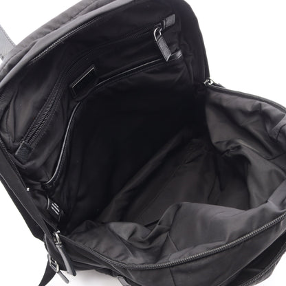 Re-Nylon バックパック リュックサック ナイロン サフィアーノレザー ブラック プラダ バッグ PRADA