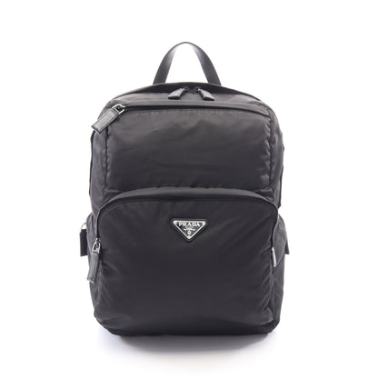 Re-Nylon バックパック リュックサック ナイロン サフィアーノレザー ブラック プラダ バッグ PRADA