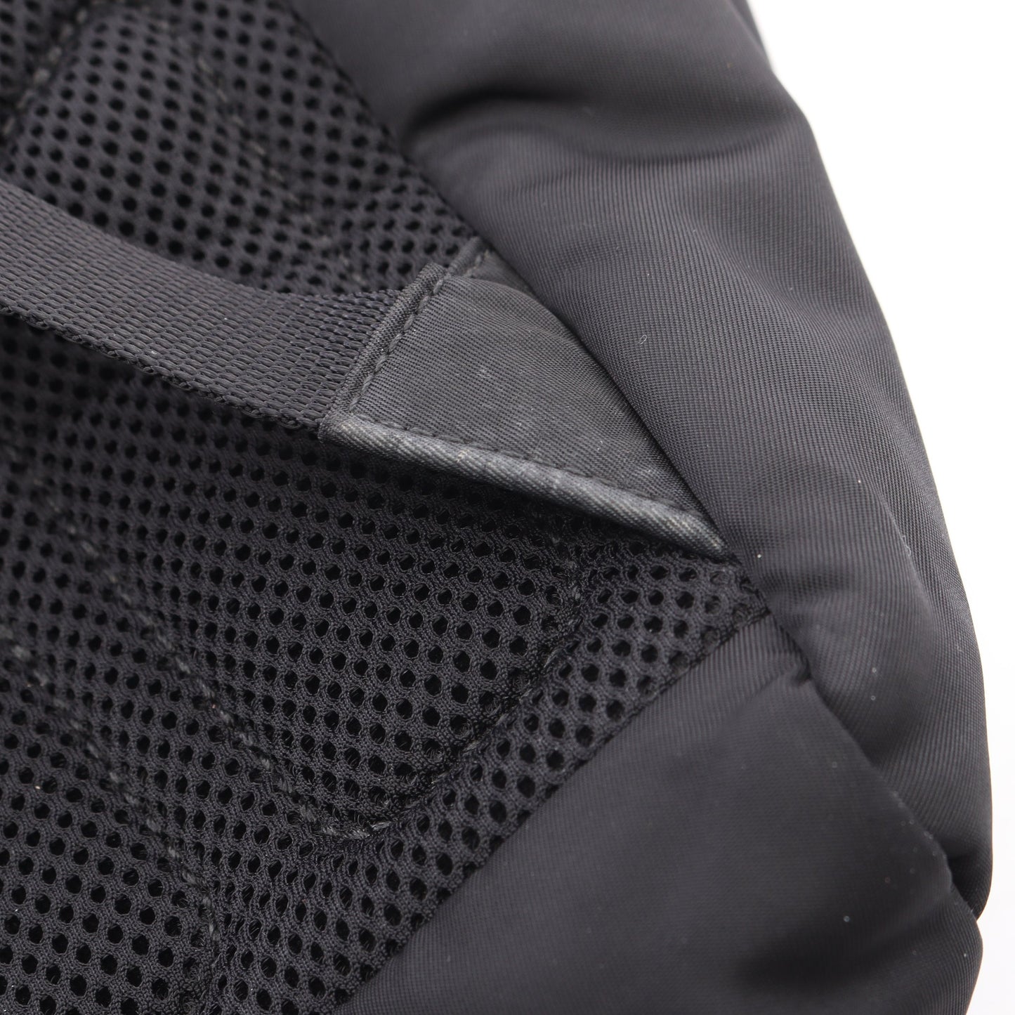 Re-Nylon バックパック リュックサック ナイロン サフィアーノレザー ブラック プラダ バッグ PRADA