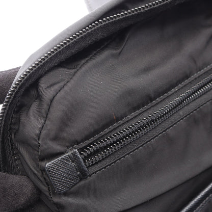 Re-Nylon バックパック リュックサック ナイロン サフィアーノレザー ブラック プラダ バッグ PRADA