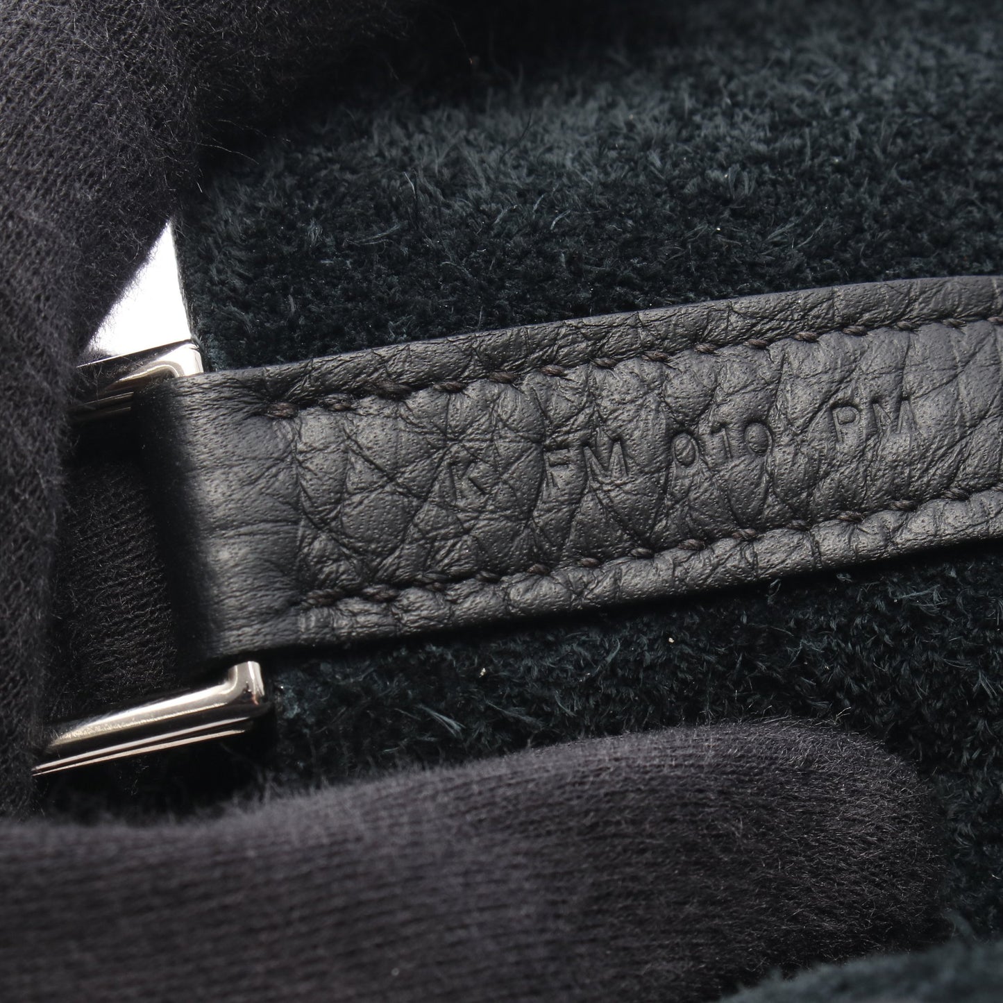 ピコタンロックPM ハンドバッグ トリヨンクレマンス ブラック シルバー金具 K刻印 エルメス