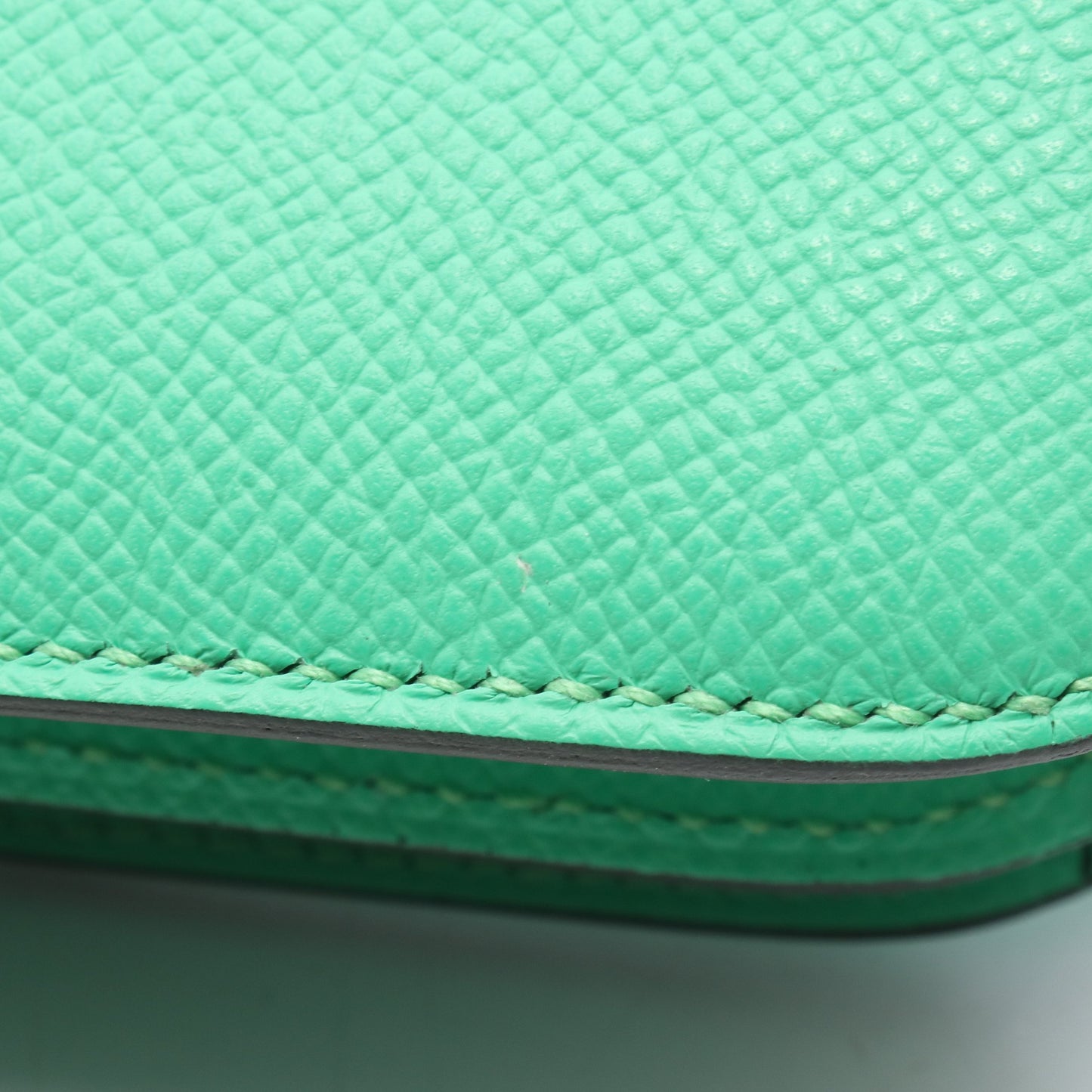 コンスタンス3 ミニ ヴェールコミック ショルダーバッグ ヴォーエプソン グリーン シルバー金具 B刻印 エルメス