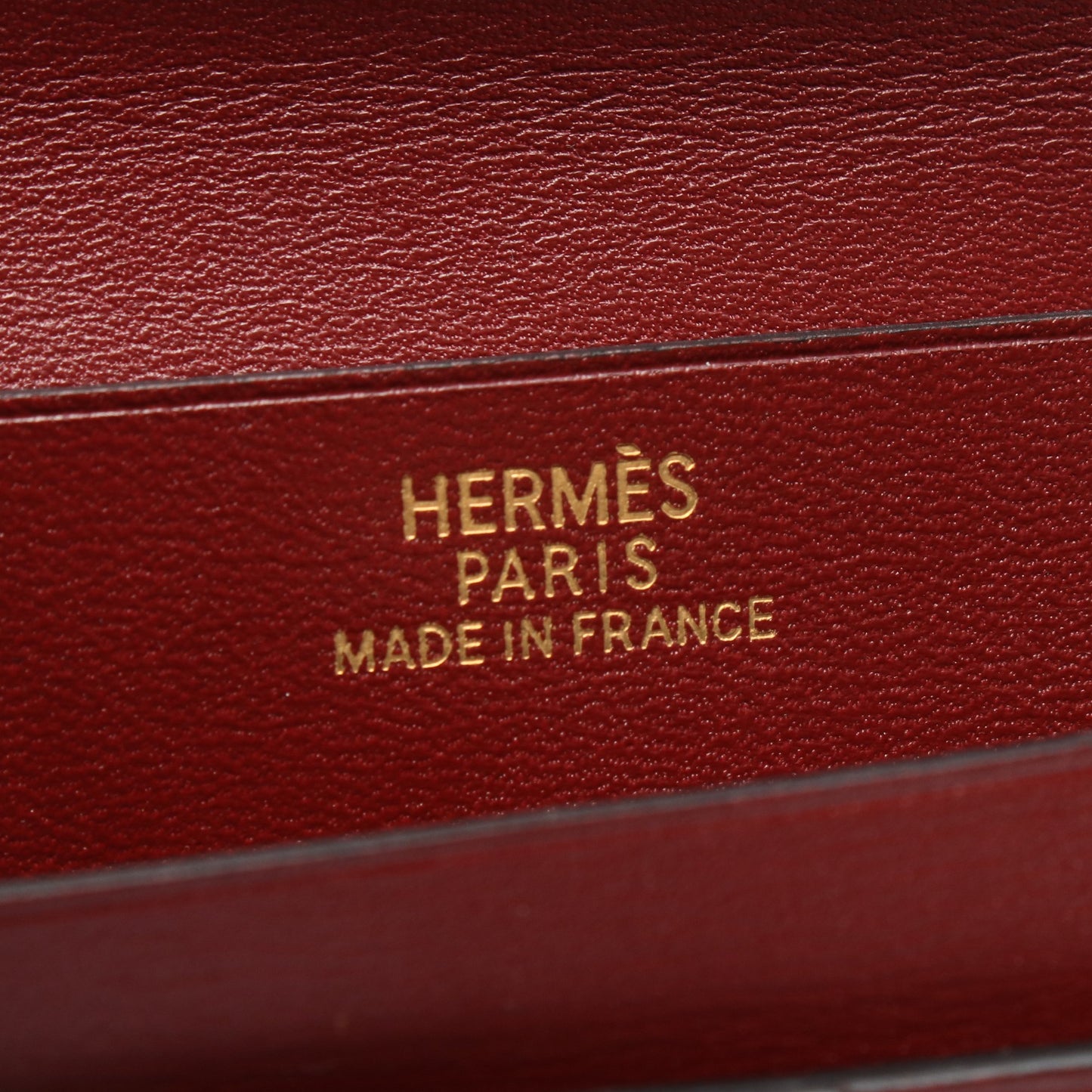 ベアンコンパクト ルージュアッシュ 二つ折り財布 ボックスカーフ ボルドー ゴールド金具 □G刻印 エルメス