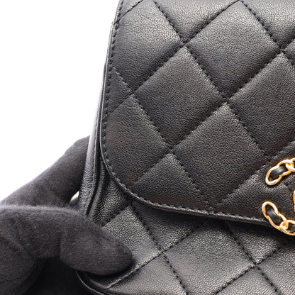 CHANEL19 マトラッセ トップハンドル 2WAY チェーンショルダーバッグ ラムスキン ブラック ゴールド金具 シャネル