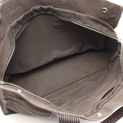 エールラインMM ハンドバッグ トートバッグ キャンバス グレー シルバー金具 エルメス