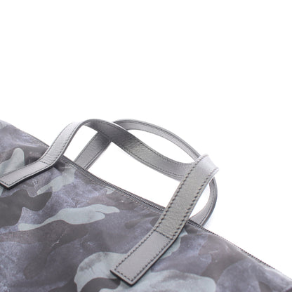 TESSUTO CAMOUFL 2WAY ハンドバッグ トートバッグ ナイロン サフィアーノレザー ブラック マルチカラー プラダ